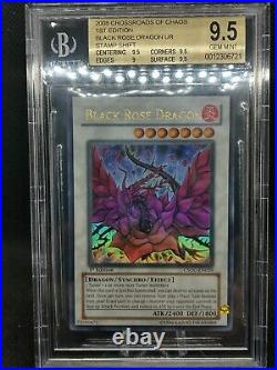 Yu-Gi-Oh! BGS 9.5 GEM MINT Black Rose Dragon Ultra rare 1st Edition Stamp Shift