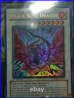 Yu-Gi-Oh! BGS 9.5 GEM MINT Black Rose Dragon Ultra rare 1st Edition Stamp Shift