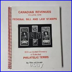 Zaluski, Edward Canadian Revenues, Volumes 1-7 Lot Set Philatelic